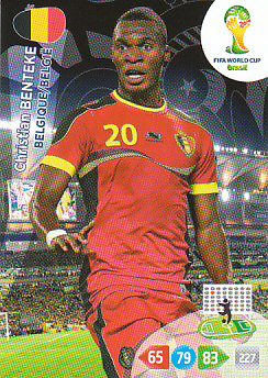 Christian Benteke Belgium Panini 2014 World Cup #34